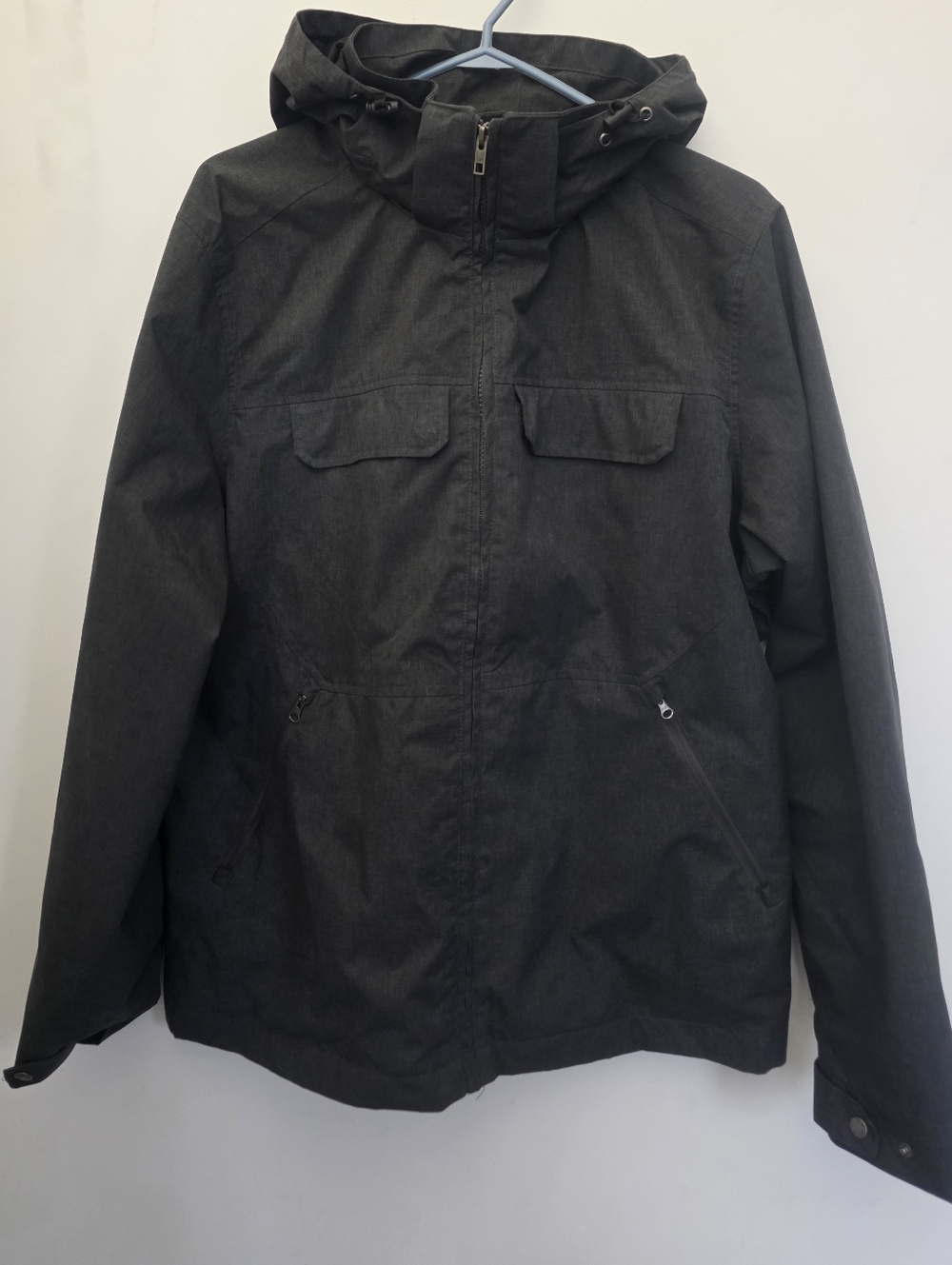 Denver Hayes Hooded Jacket – Dark Grey – Full Zip Utility Coat